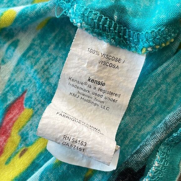 Kensie Pieces Colorful Camo Short Sleeve T-shirt - Picture 4 of 5